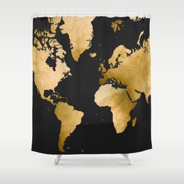 Map! (in GOLD) Shower Curtain