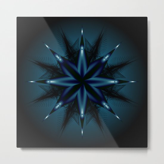 Evil Star Geometry Metal Print