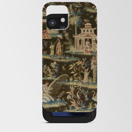 Antique 18th Century Chinoiserie Landscape Tapestry iPhone Card Case