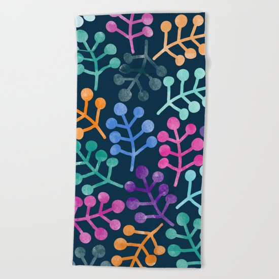 Colorful Leaves XII Beach Towel