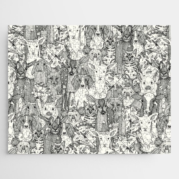 margherita menagerie black Jigsaw Puzzle