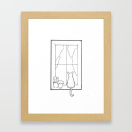 Cat in the Window - Canada Framed Art Print