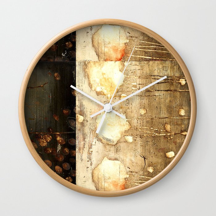 Brown and Beige Wall Clock