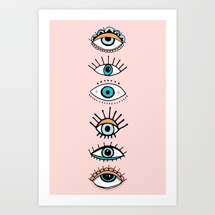 eye illustration print Art Print