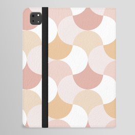 Pink and Peach Retro Geometric Pattern 4 iPad Folio Case