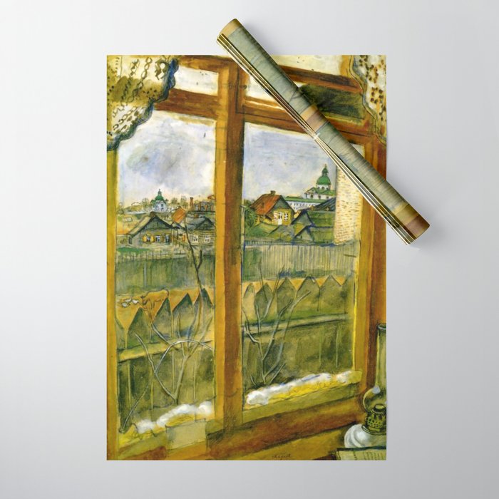 Marc Chagall - View from a Window (Vitebsk) Wrapping Paper