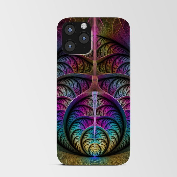 Lively Structures Colorful Abstract Fractal Art iPhone Card Case
