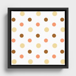 Colorful Dots Back To School Pattern Framed Canvas