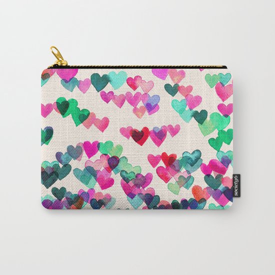 Heart Connections II - watercolor painting (color variation) Carry-All Pouch