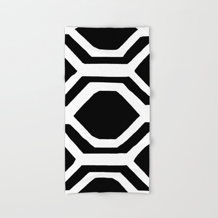 Black and white geometric towels outlet