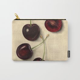 Vintage Illustration of Black Cherries Carry-All Pouch
