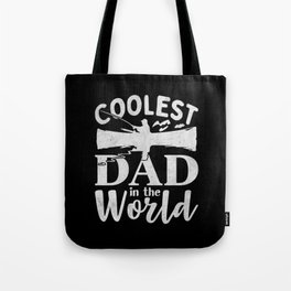 Coolest dad in the world fishing retro Fathers day Tote Bag