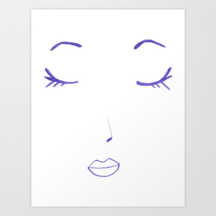 Purple Sleeping Beauty Minimalist Abstract Womankind Minimal Line