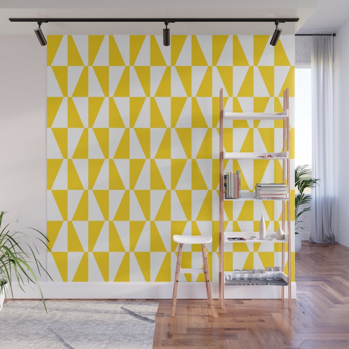 Mid Century Modern Geometric 312 Yellow Wall Mural by Tony Magner