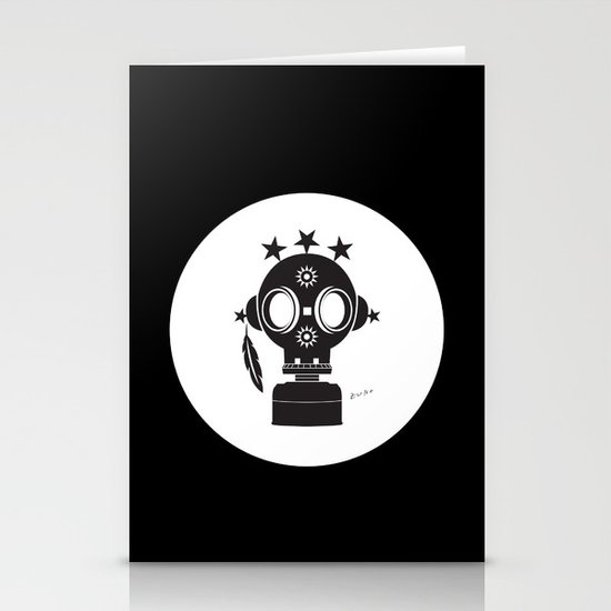 Post World Zuno : Gas Mask 02 Stationery Cards