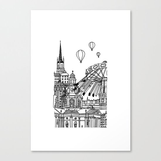 STHLM Silhouettes II Canvas Print
