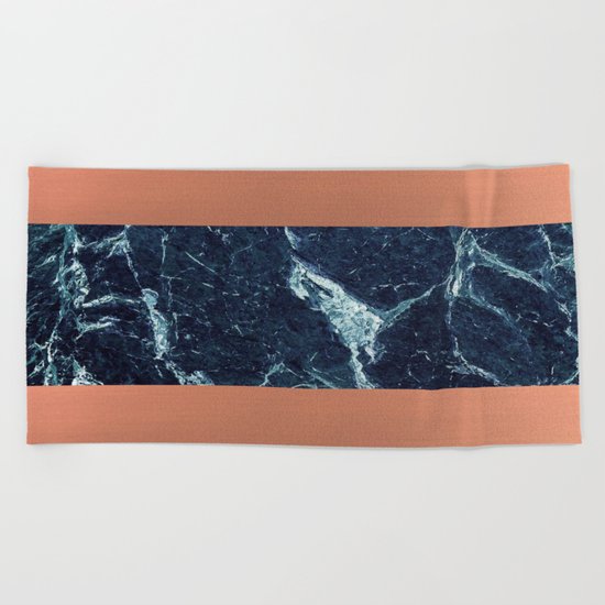 Blue Marble & Copper Beach Towel