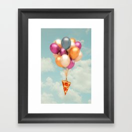 Pizza Balloons Framed Art Print