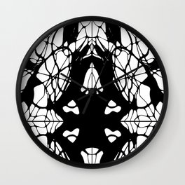 Neurographic pattern with a circles and variety shapes by MariDani Wall Clock