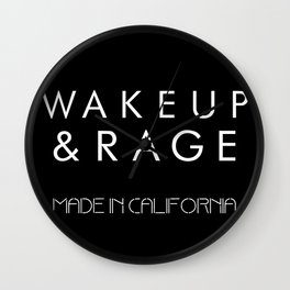 WAKE UP AND RAGE Wall Clock