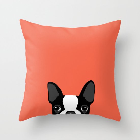 Boston Terrier Throw Pillow