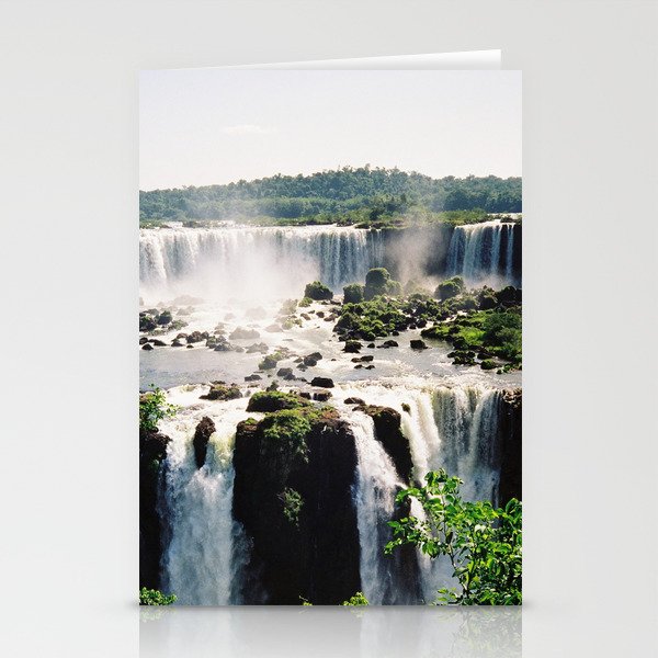 Brazil Photography - Beautiful Waterfall Surrounded By The Jungle Stationery Cards