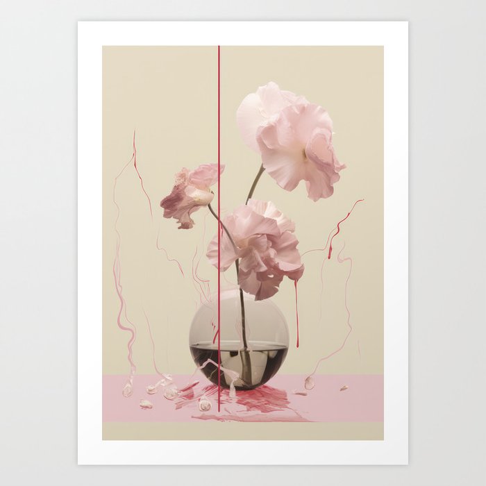 Petal Perfection: Digital Bouquet Delight Art Print