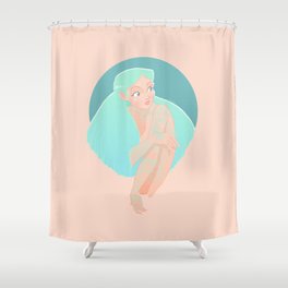 Tattooed sexy chick Shower Curtain