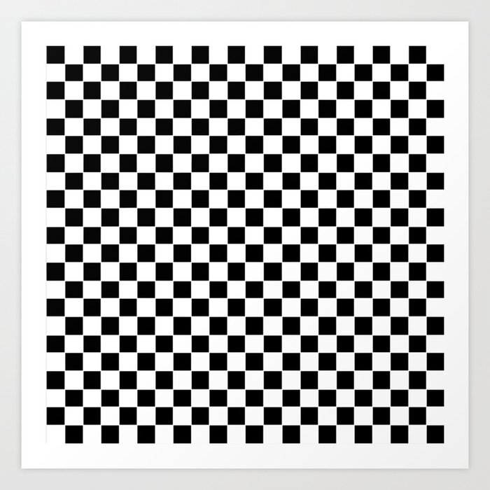 Black and White Squares Art Print