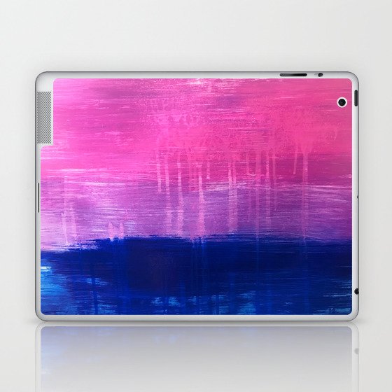 Bisexual Flag: abstract acrylic piece in pink, purple, and blue #pridemonth Laptop & iPad Skin