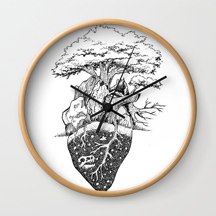 Nature Lover's Heart Wall Clock