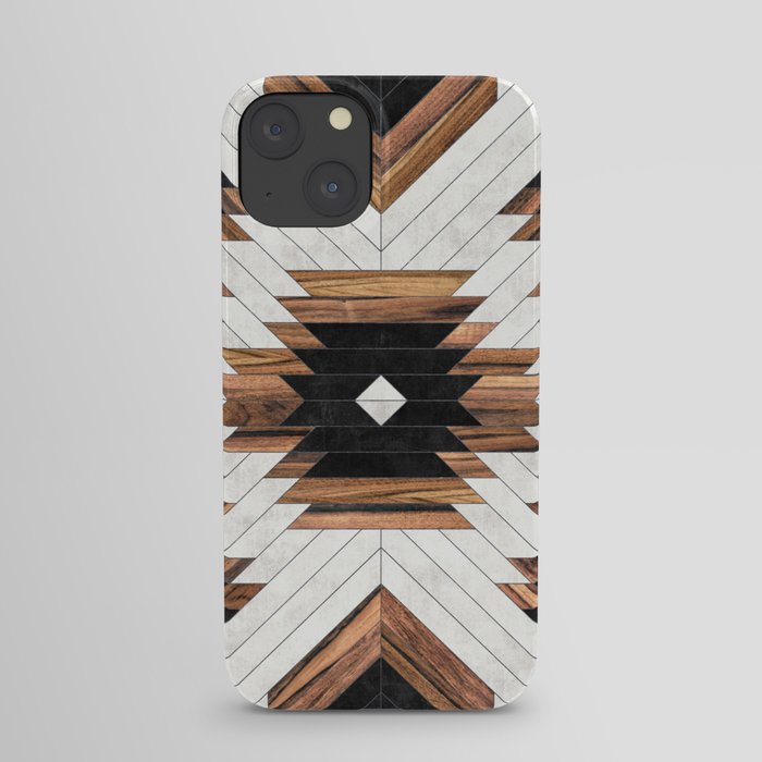 Urban Tribal Pattern No.5 - Aztec - Concrete and Wood iPhone Case