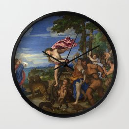 Titian (Tiziano Vecelli) "Bacchus and Ariadne", 1520-1523 Wall Clock