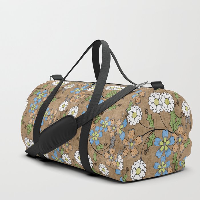 Vintage floral pattern. Duffle Bag by marinaklykva | Society6