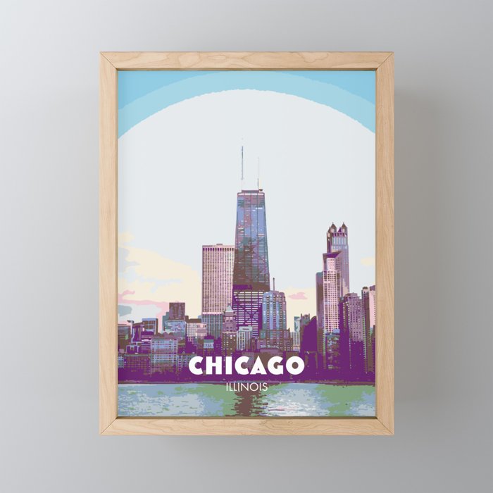 Chicago Framed Mini Art Print