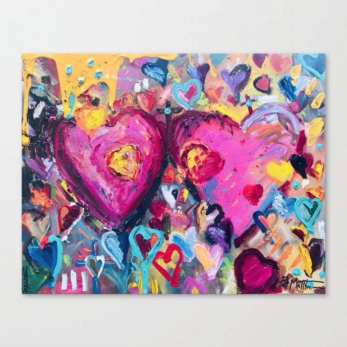 Janet's Hearts Canvas Print
