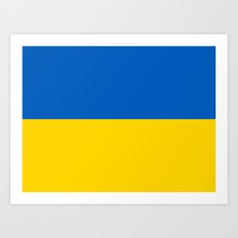 flag of ukraine Art Print
