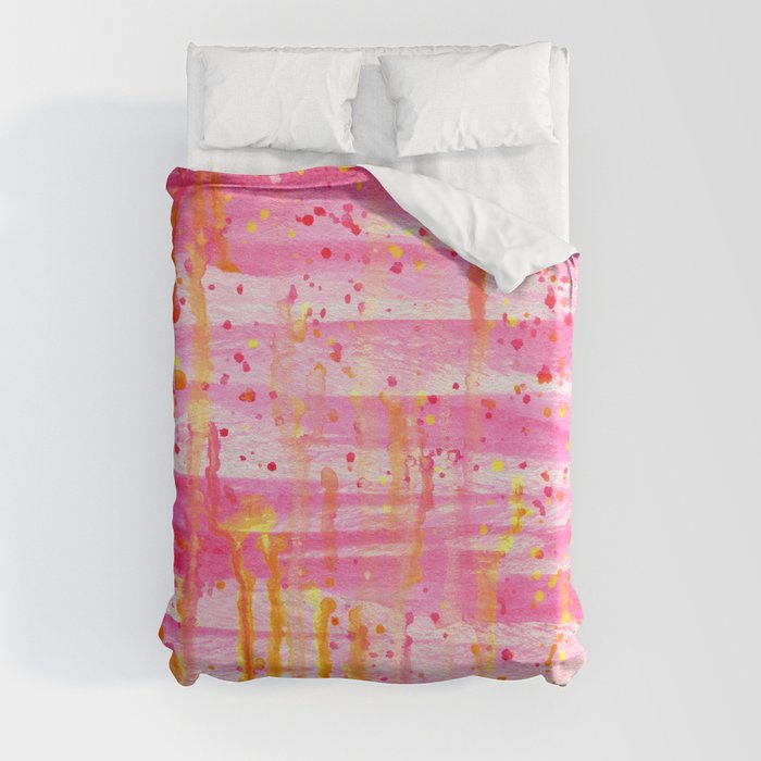 Confetti Abstract High Flow Acrylic Painting Duvet Cover