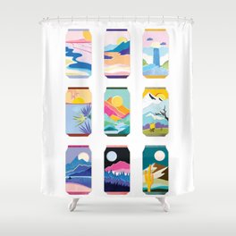 Seeking Adventure - White Ver. Shower Curtain