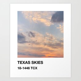 PANTONE Texas Skies Art Print