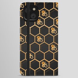 Honeycomb Bee Pattern 24132913 iPhone Wallet Case