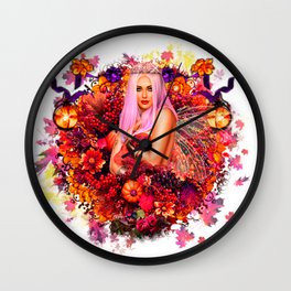 Beautiful Autumn Fairy Wall Clock