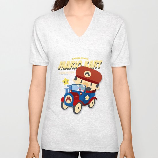mario kart vintage Unisex V-Neck