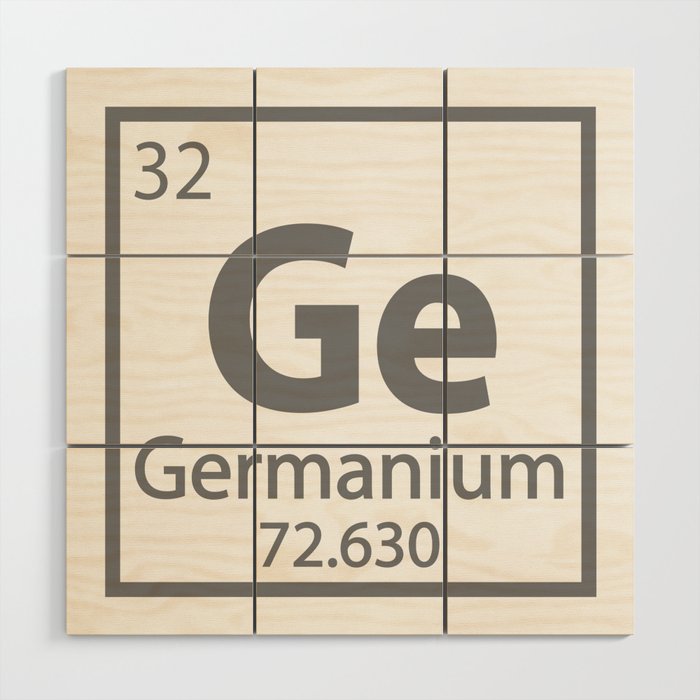 Germanium - Germany Science Periodic Table Wood Wall Art