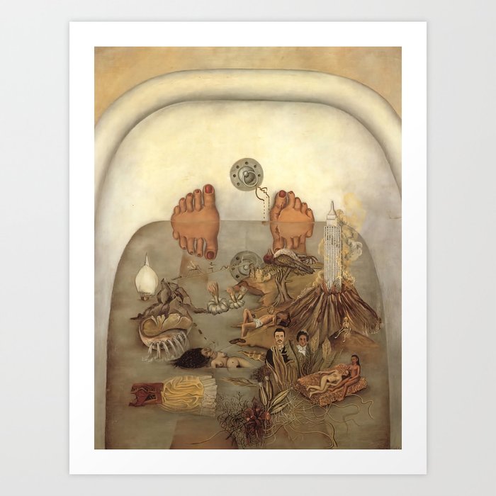 Frida Kahlo What the water gave me Art Print
