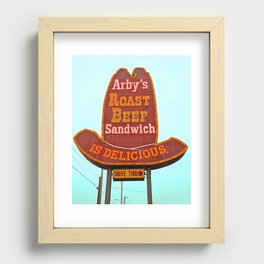 Classic Arby's sign Recessed Framed Print
