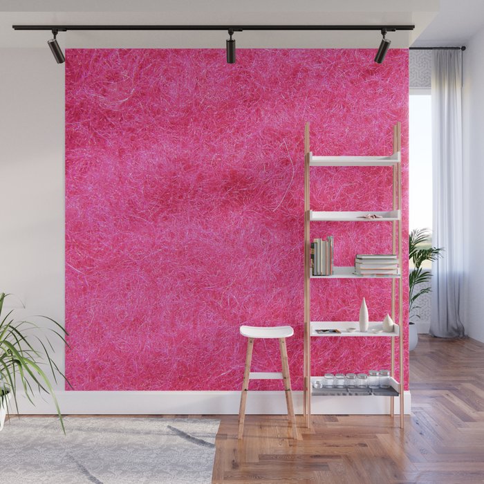 PINK FUR Wall Mural by THING SHOP | Society6