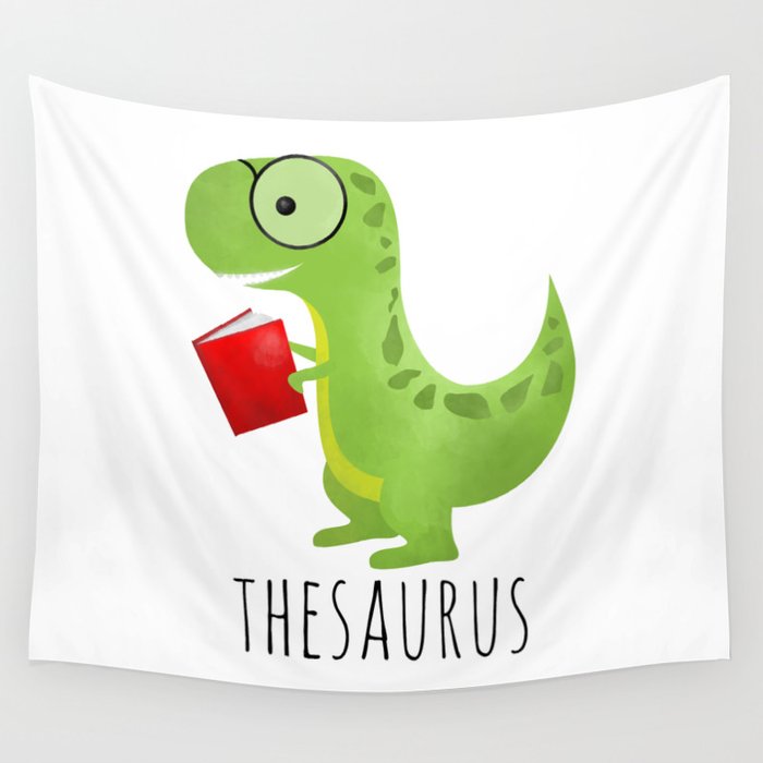 thesaurus wall tapestry by avenger society6