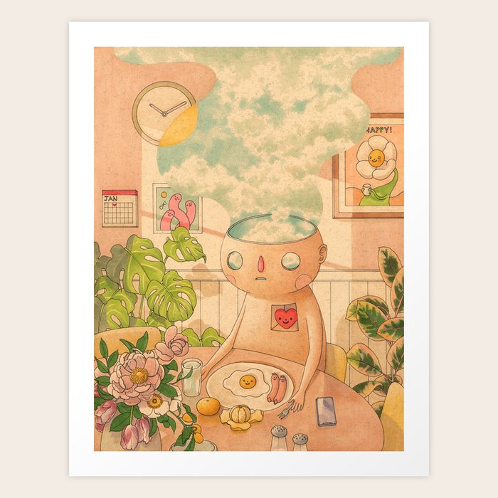 Happy Art Print by Felicia Chiao | Society6