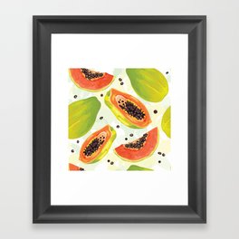 Exotic Papaya Summer Framed Art Print